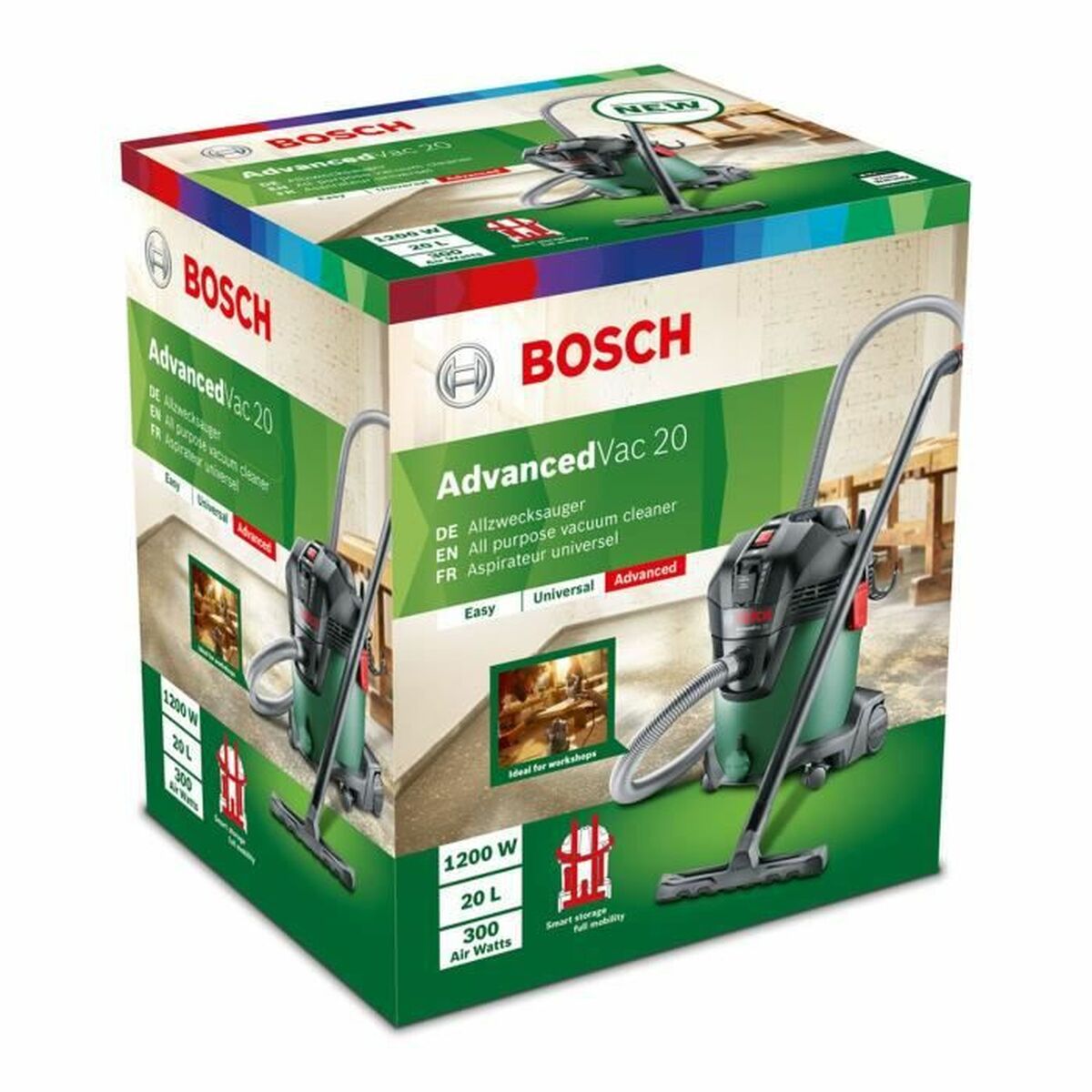 Aspirateur à sec et humide BOSCH  Advancedvac 20 1200 W 26 kPa 20 L - 2