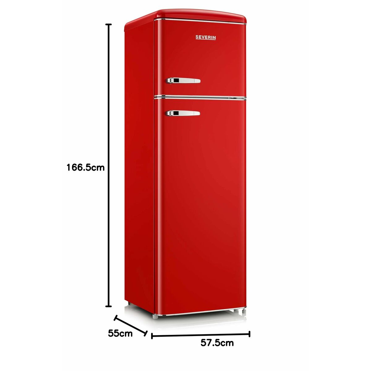 Réfrigérateur Combiné Severin RKG8983     167 Rouge 246 l - 5