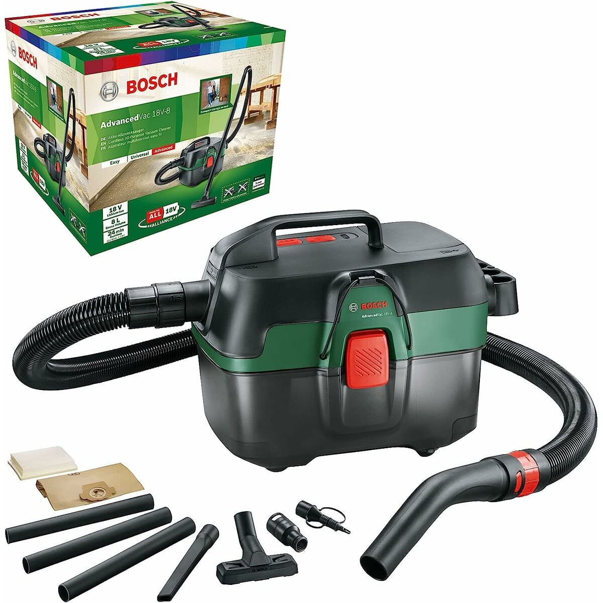 Aspirateur à sec et humide BOSCH AdvancedVac 18V-8 8 L
