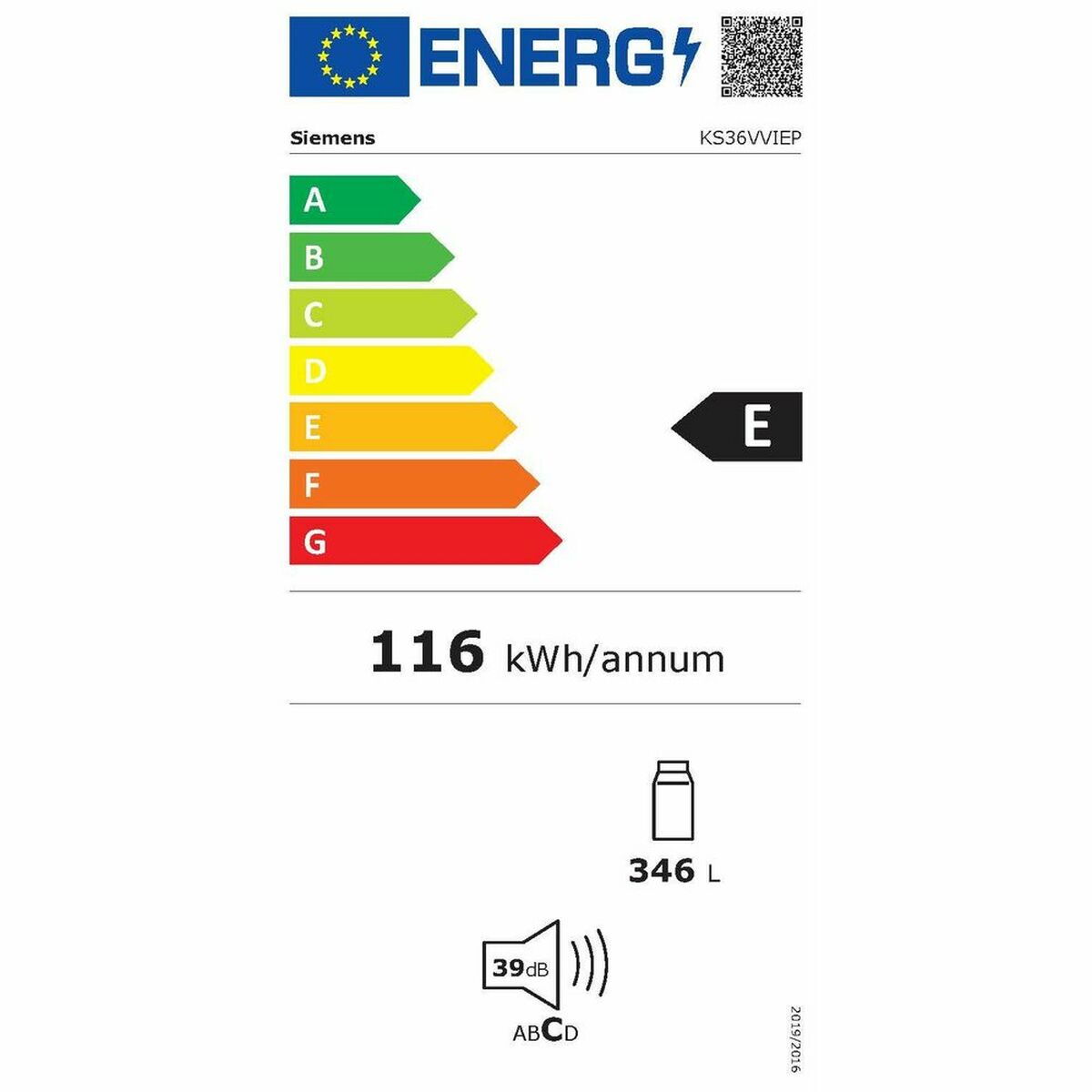 Réfrigérateur Siemens AG KS36VVIEP  Acier inoxydable (186 x 60 cm) - 3