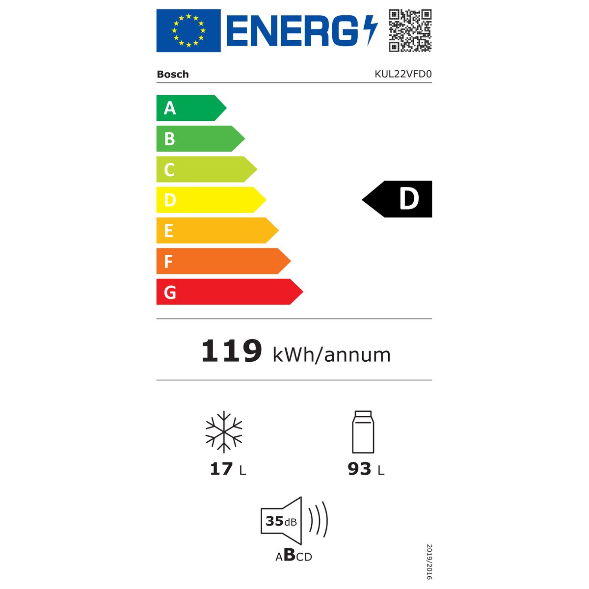 Réfrigérateur BOSCH KUL22VFD0 Blanc - 2