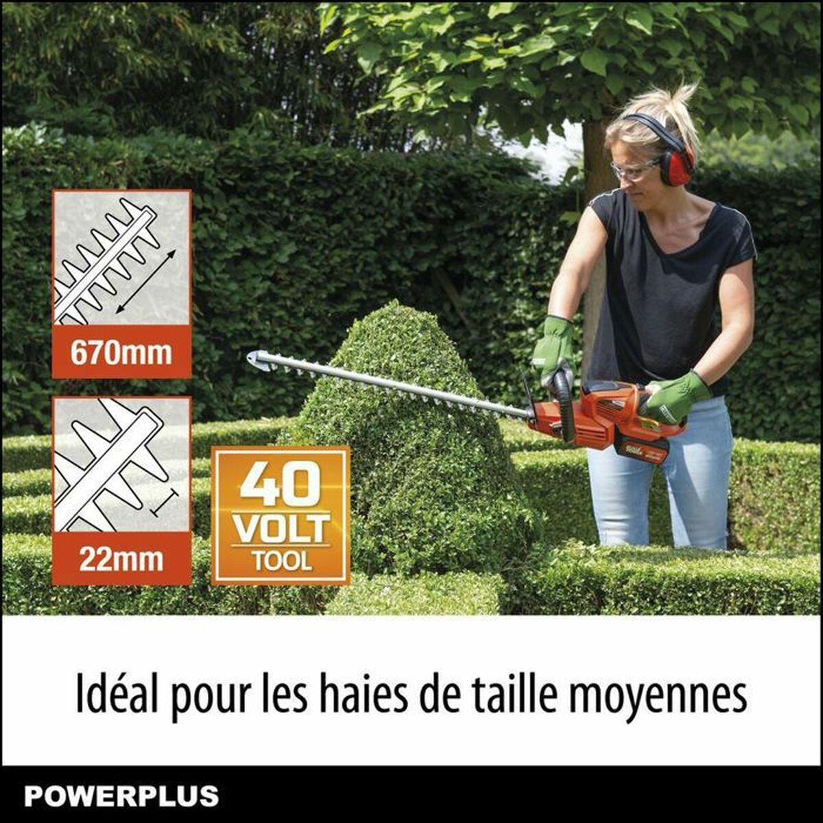 Taille-haie Powerplus 67 cm 40 V - 4