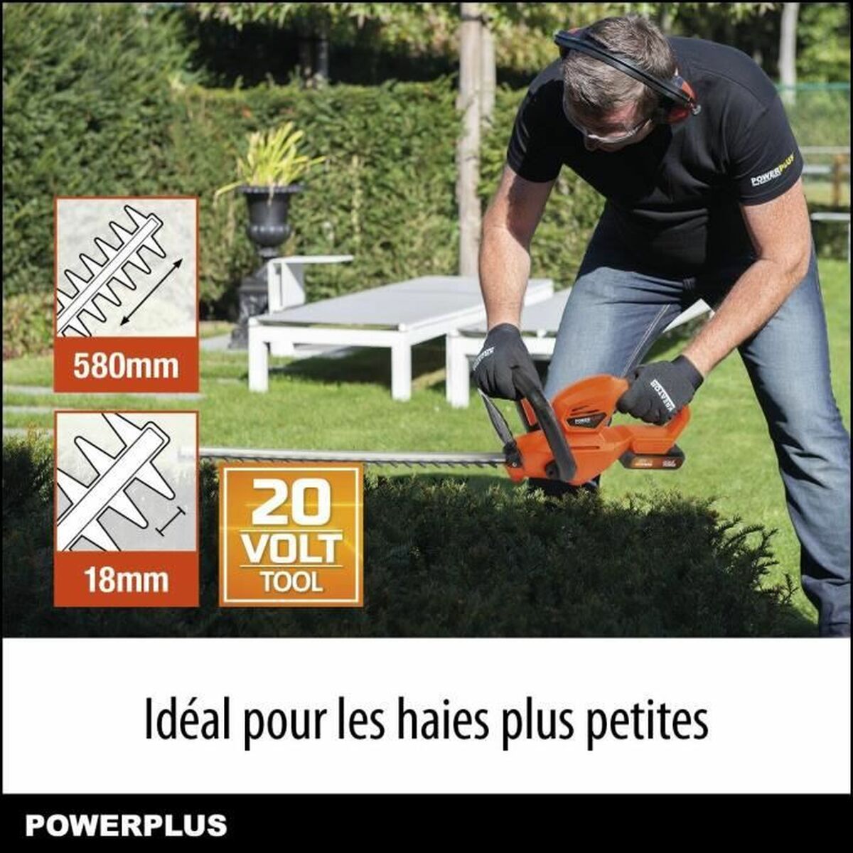Taille-haie Powerplus Powdpg7531 20 V - 2