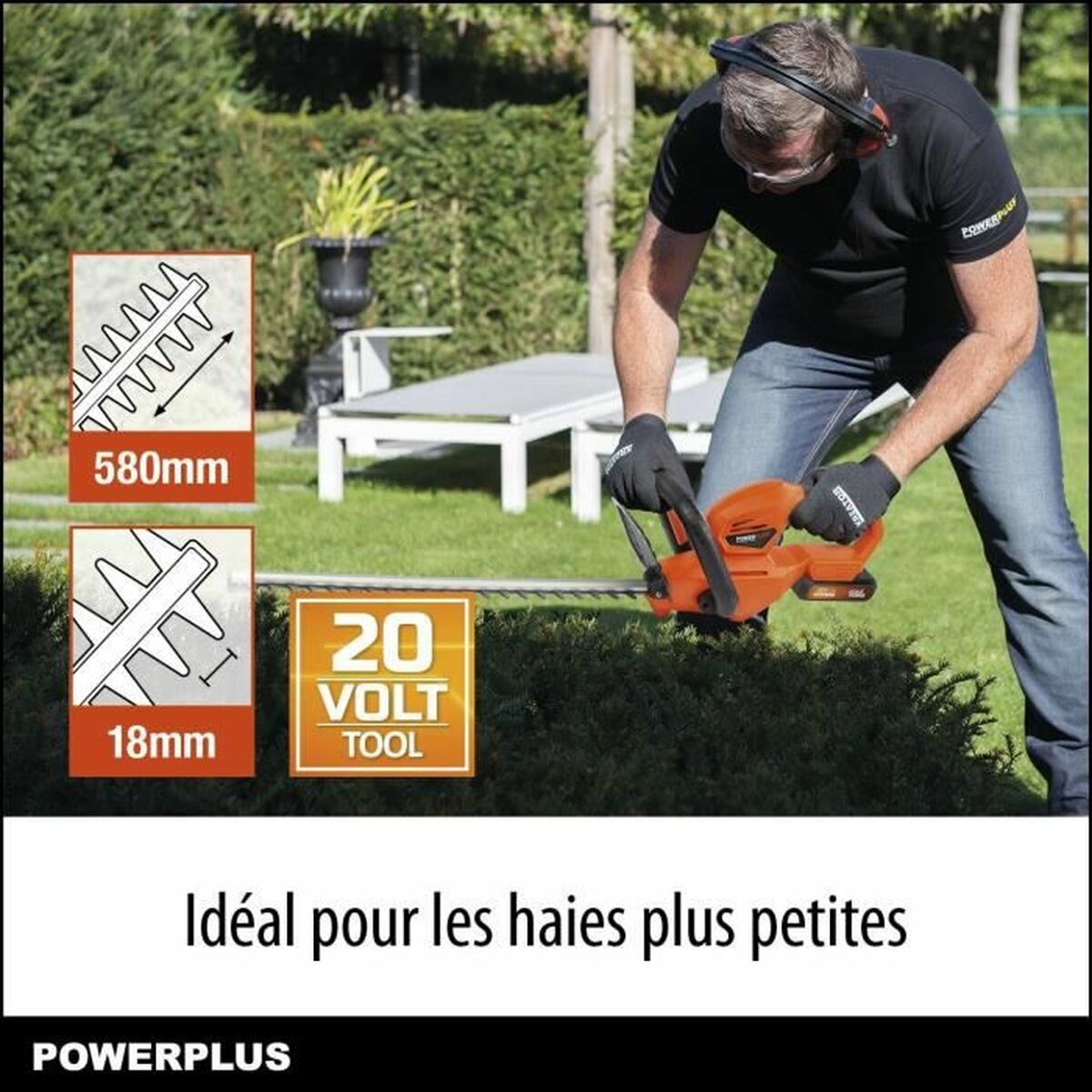 Taille-haie Powerplus 20 V - 3