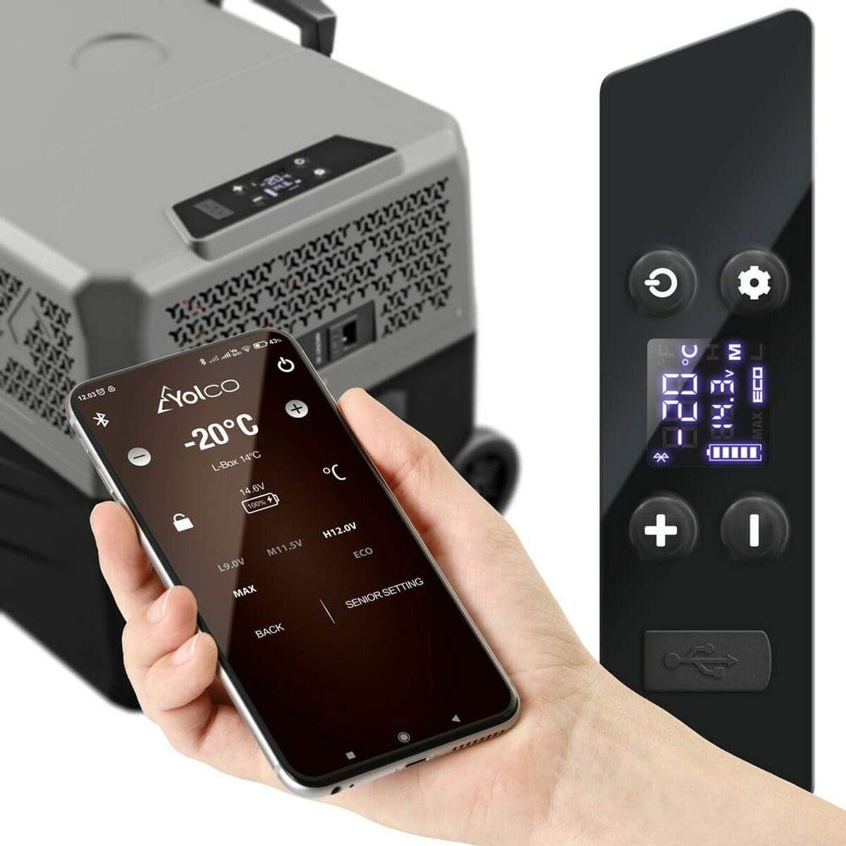 Mini réfrigérateur Yolco BCX30 GREY Noir 60 W 28 L - 7