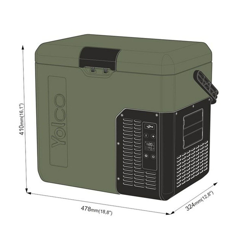 Mini réfrigérateur Yolco ET18 Vert 45 W 17 L - 2