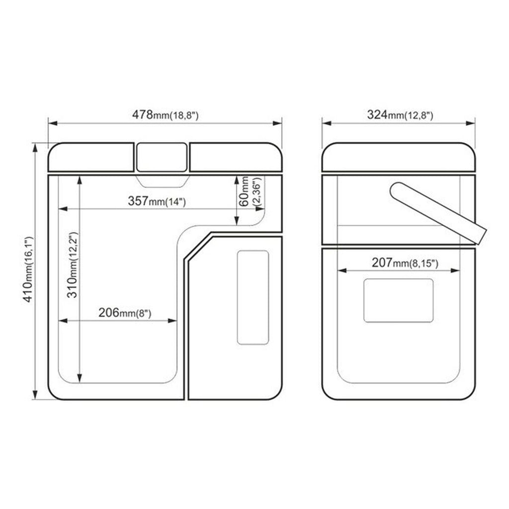Mini réfrigérateur Yolco ET18 Vert 45 W 17 L - 7