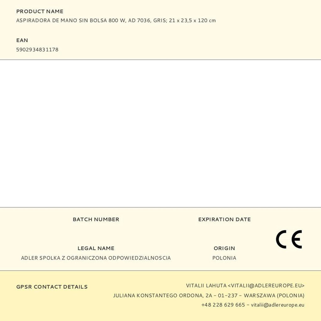 Aspirateur balai Adler AD 7036 - 7