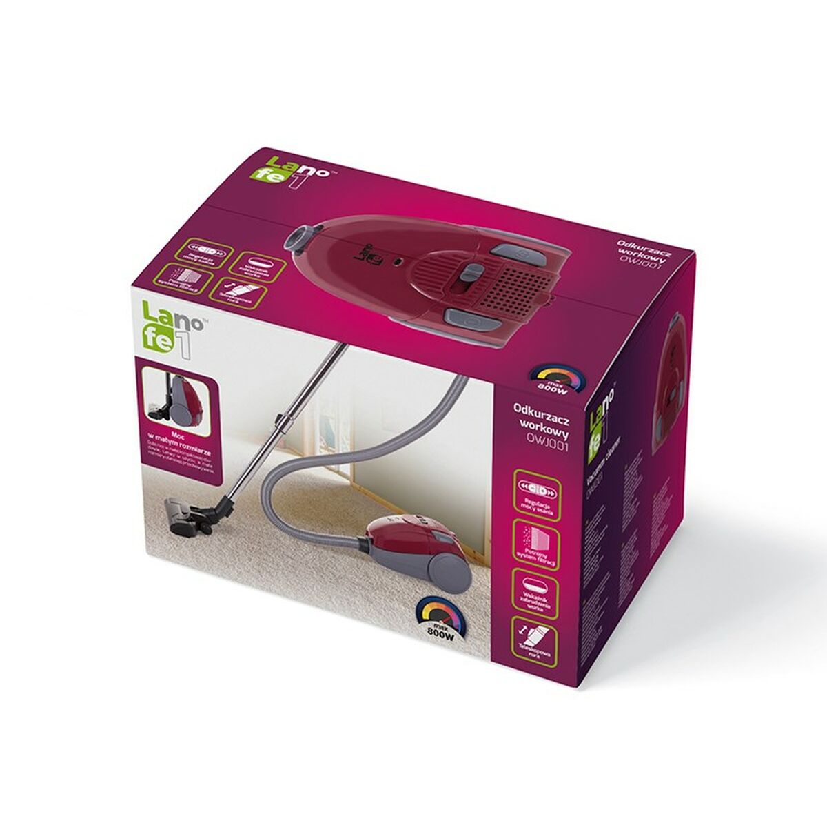 Aspirateur Lafe OWJ001 Bordeaux 800 W - 3