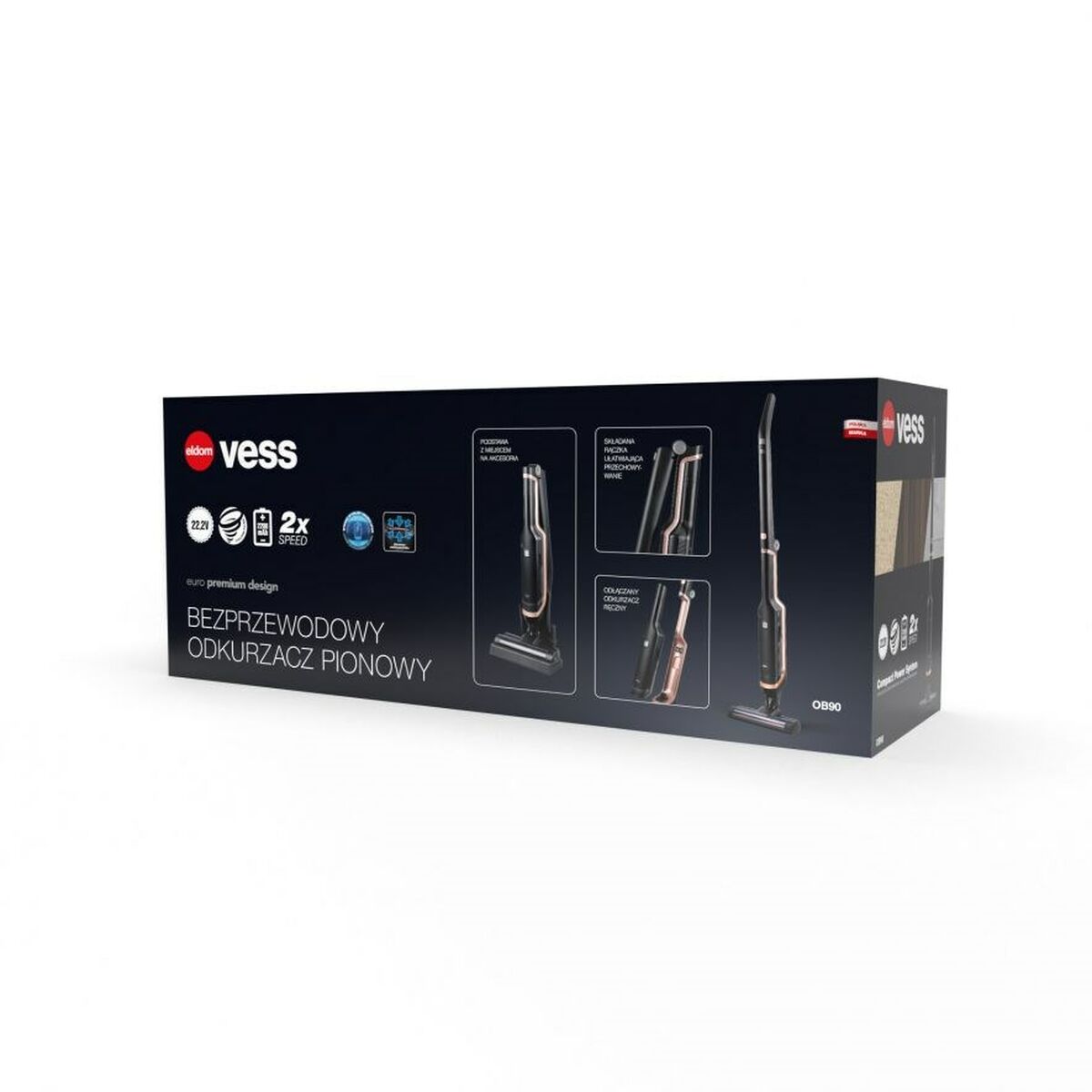 Aspirateur sans fil Eldom VESS Noir 130 W - 2