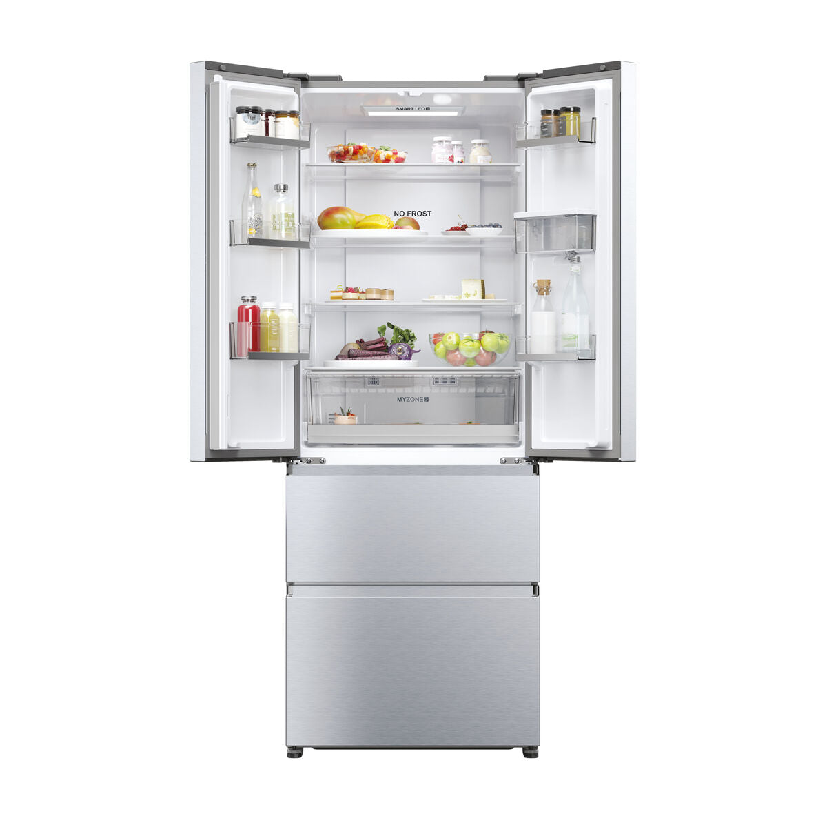Réfrigérateur Combiné Haier HFR5719EWMG 190 Argenté - 4