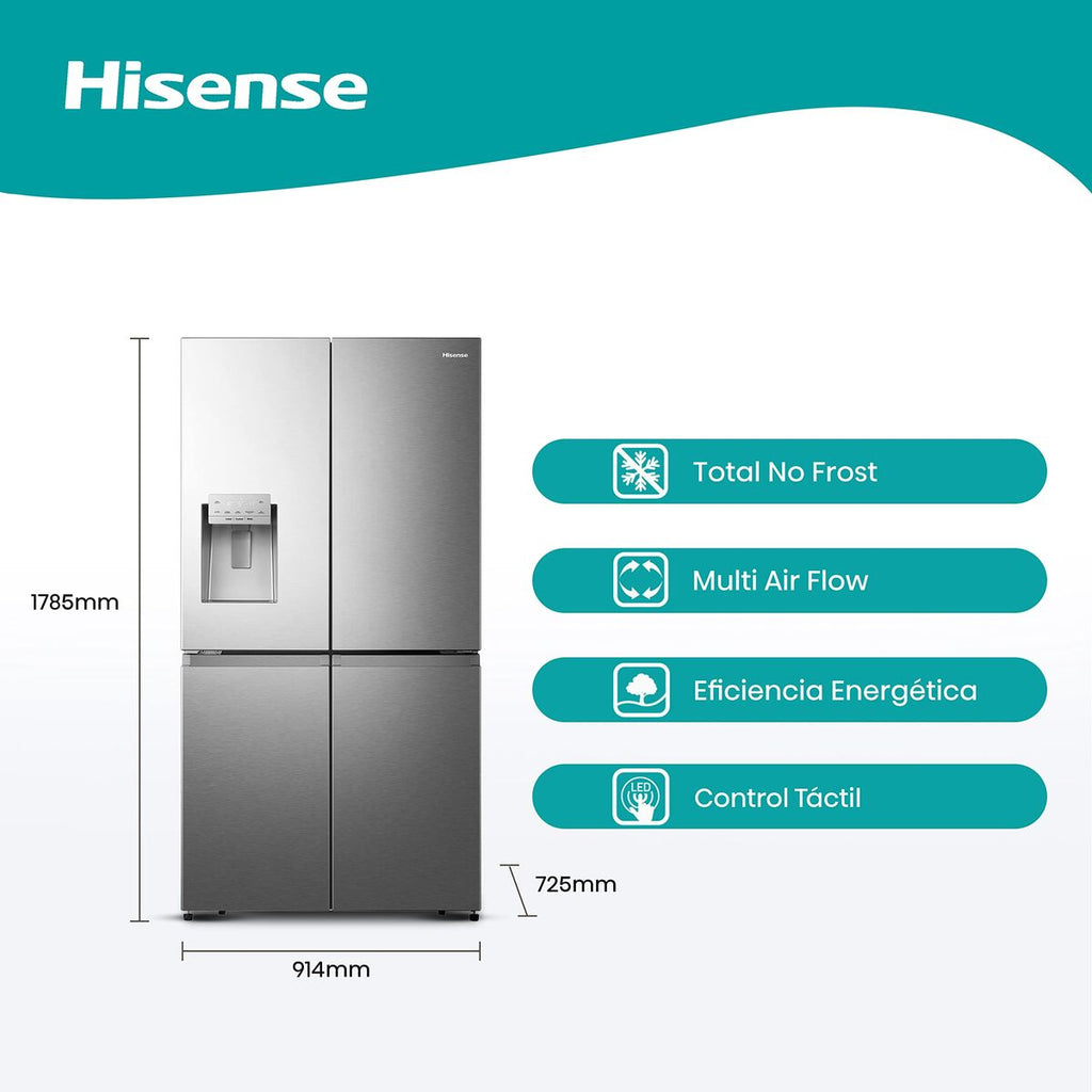 Réfrigérateur Combiné Hisense RQ760N4SASE 179 Acier - 2