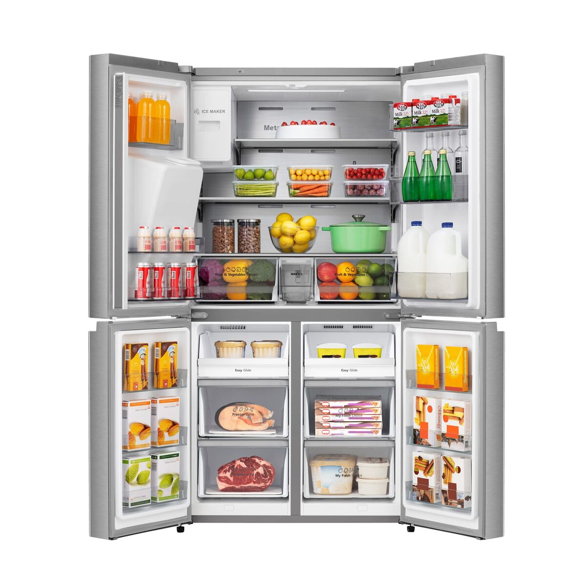 Réfrigérateur Combiné Hisense RQ760N4SASE 179 Acier - 3