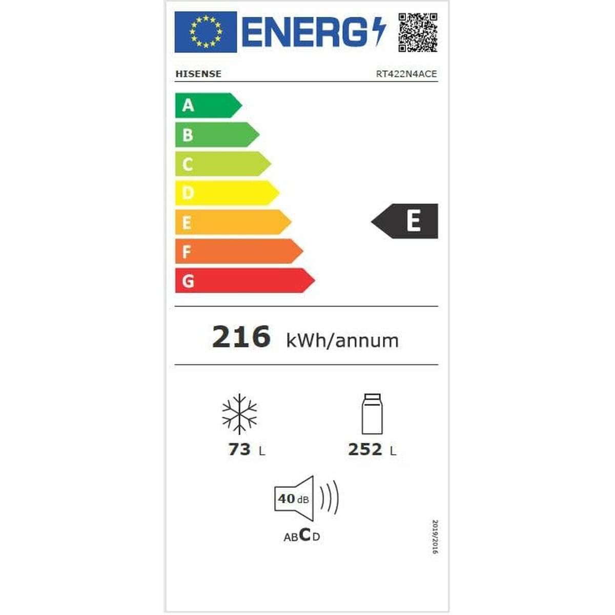 Réfrigérateur Hisense RT422N4ACE Gris - 4