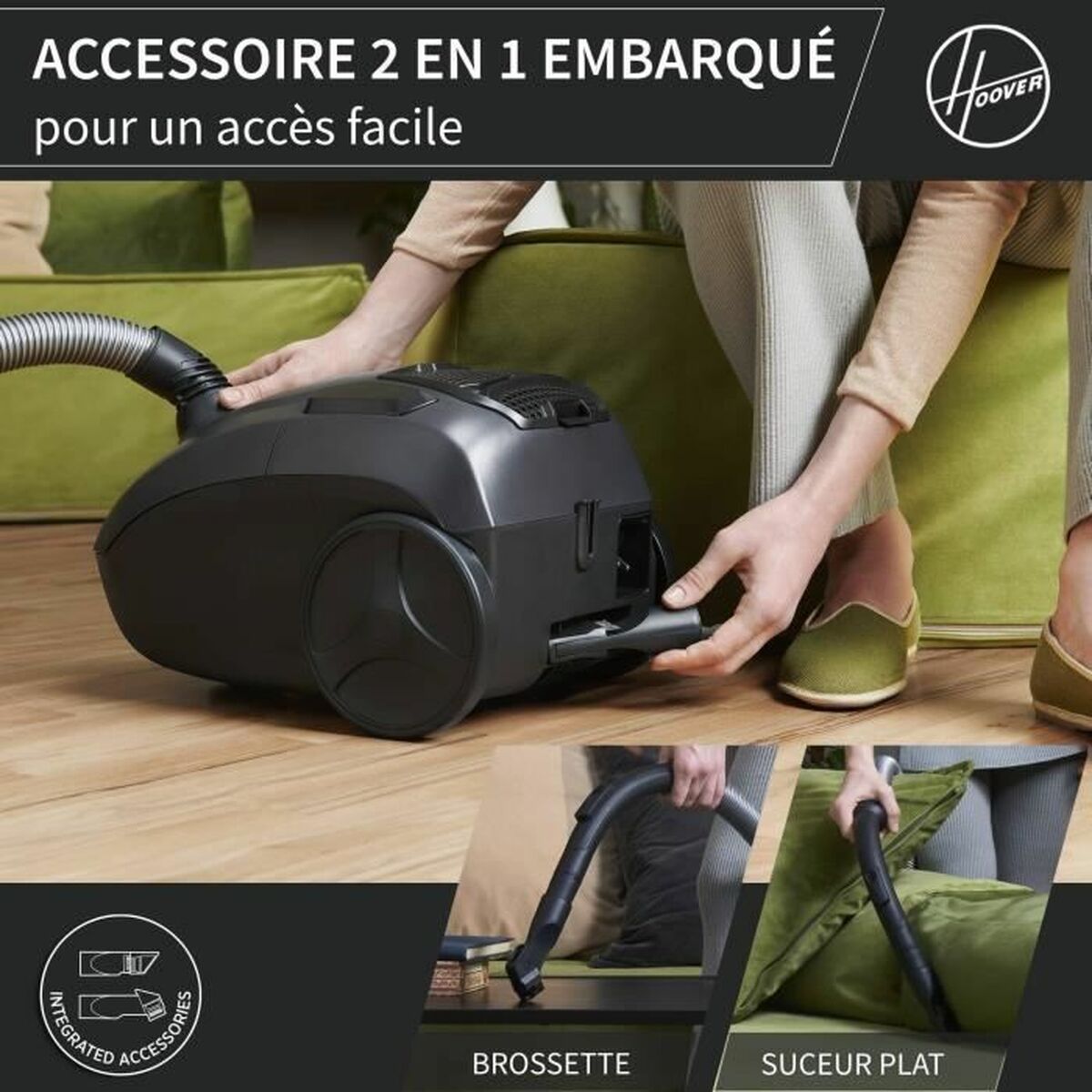 Aspirateur Hoover HE120PET 011 Noir Gris 700 W - 5