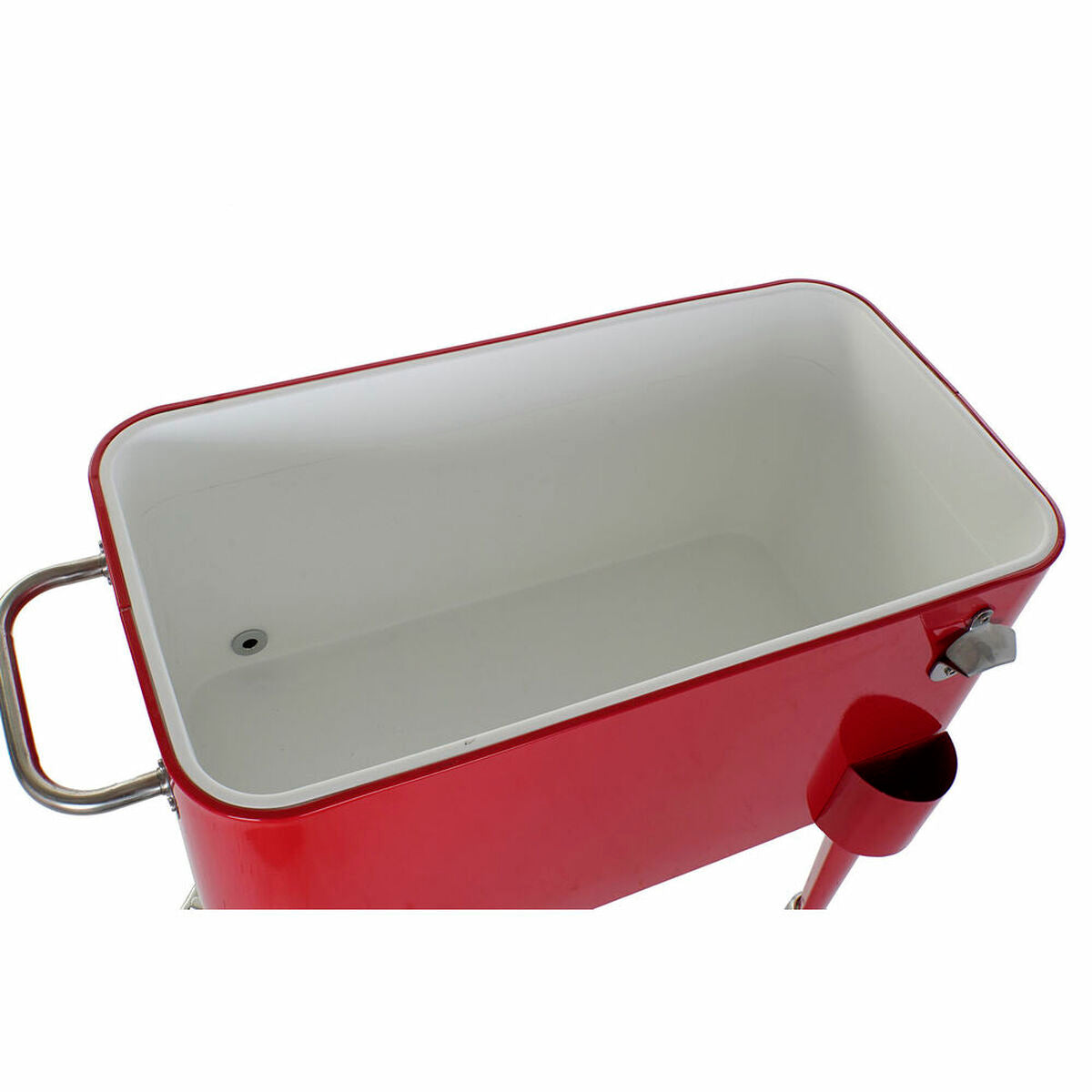 Frigo DKD Home Decor Rouge Avec des roues 74 x 43 x 80 cm Acier polypropylène 56 L (74 x 43 x 80 cm) - 4