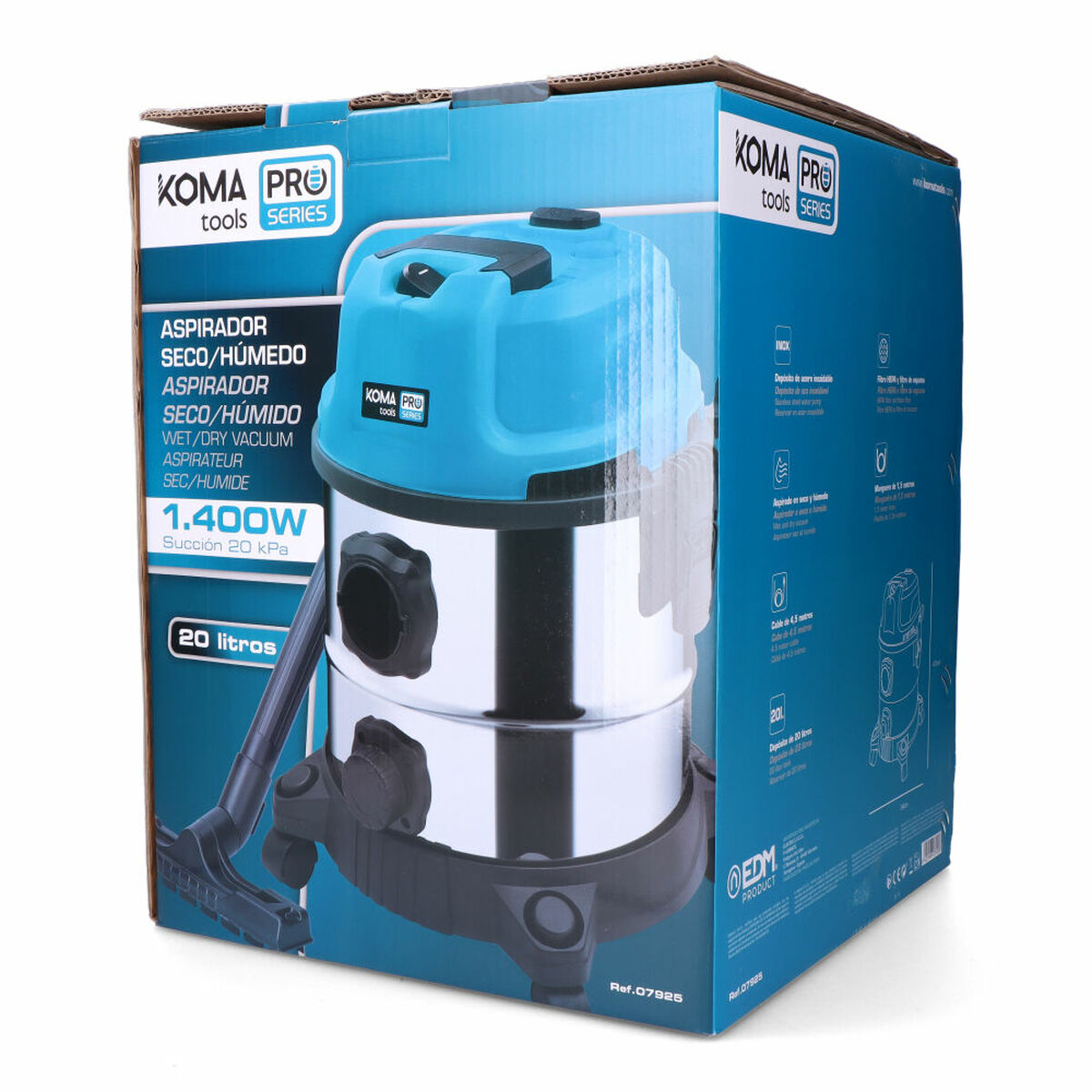 Aspirateur à sec et humide Koma Tools 1400 W 20 L - 5