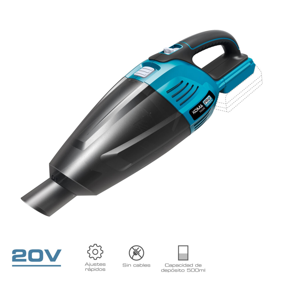 Aspirateur à main Koma Tools Pro Series 45,5 x 13,5 cm - 2