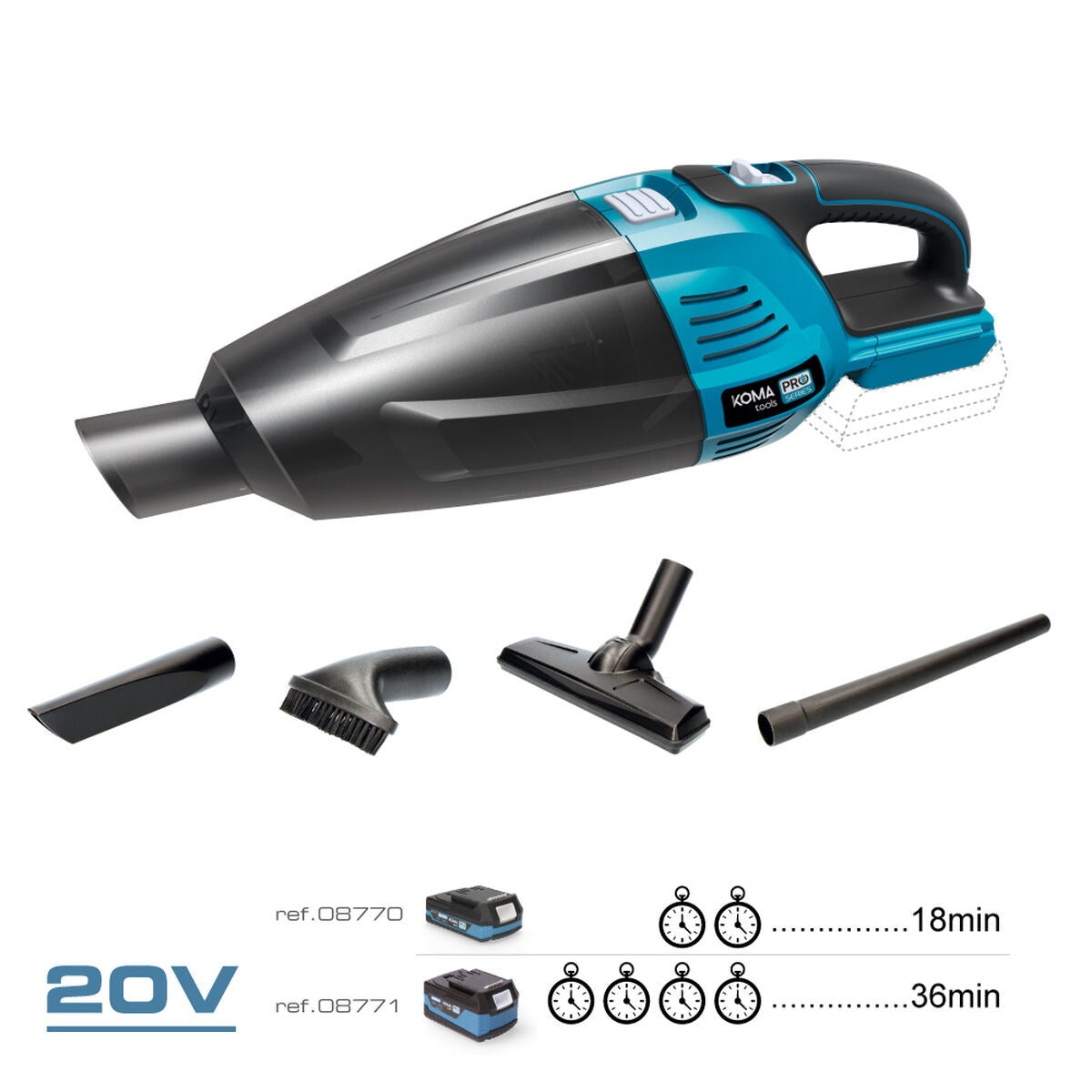 Aspirateur à main Koma Tools Pro Series 45,5 x 13,5 cm - 3
