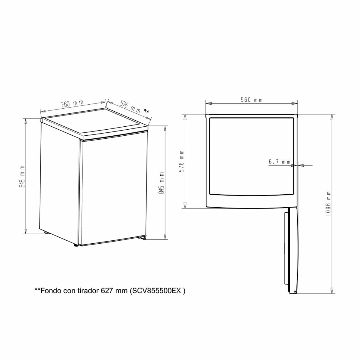 Congélateur Aspes SCV855500EX  85 - 3