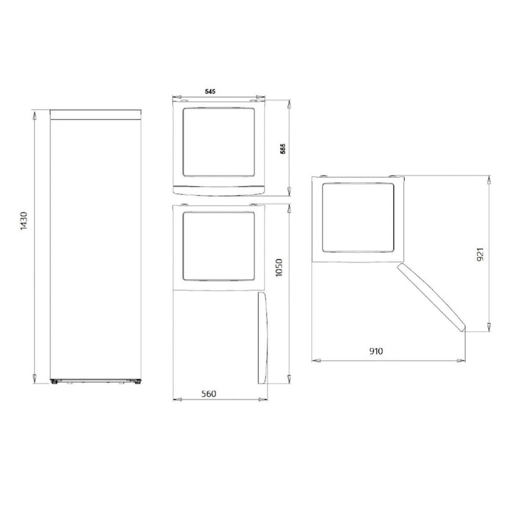 Réfrigérateur Aspes AR145501E   143 Blanc 143 CM - 3