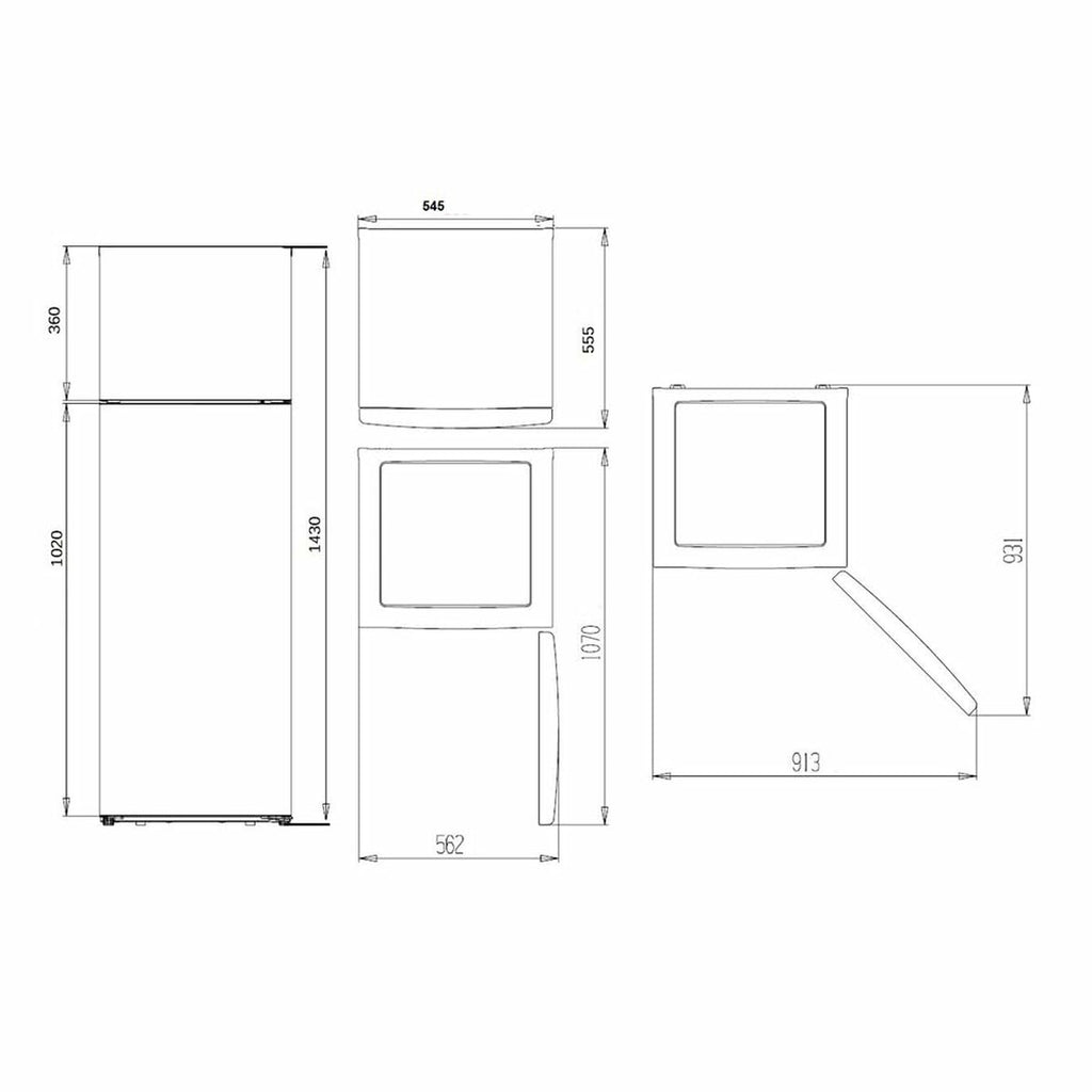 Réfrigérateur Combiné Aspes AF145503E   143 206 L Blanc - 3