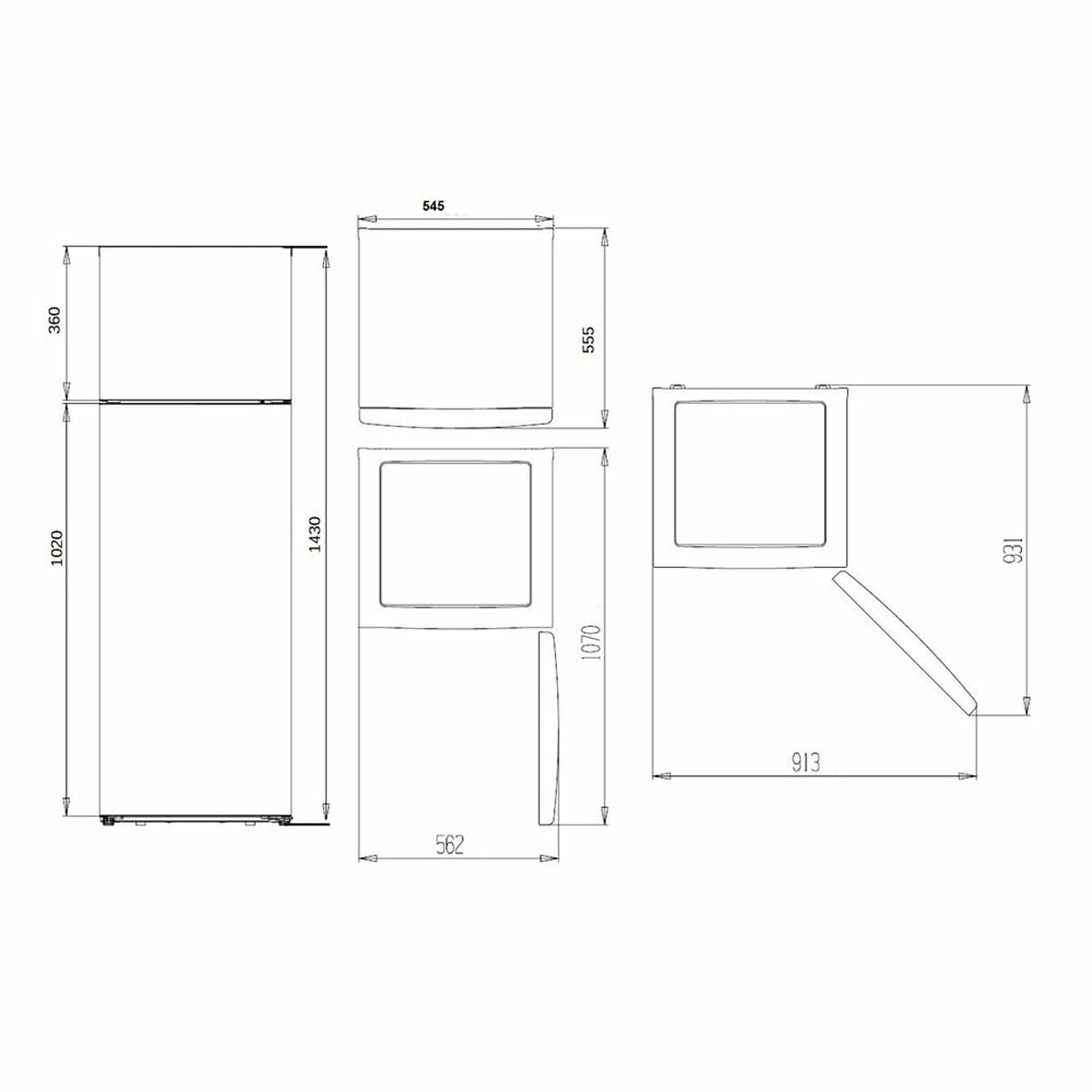 Réfrigérateur Combiné Aspes AF145503E   143 206 L Blanc - 3