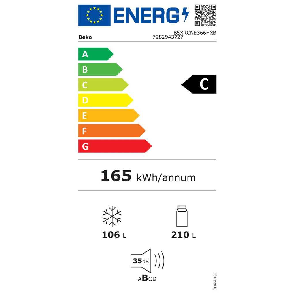 Réfrigérateur Combiné BEKO B5XRCNE366HXB Acier 366 L - 5