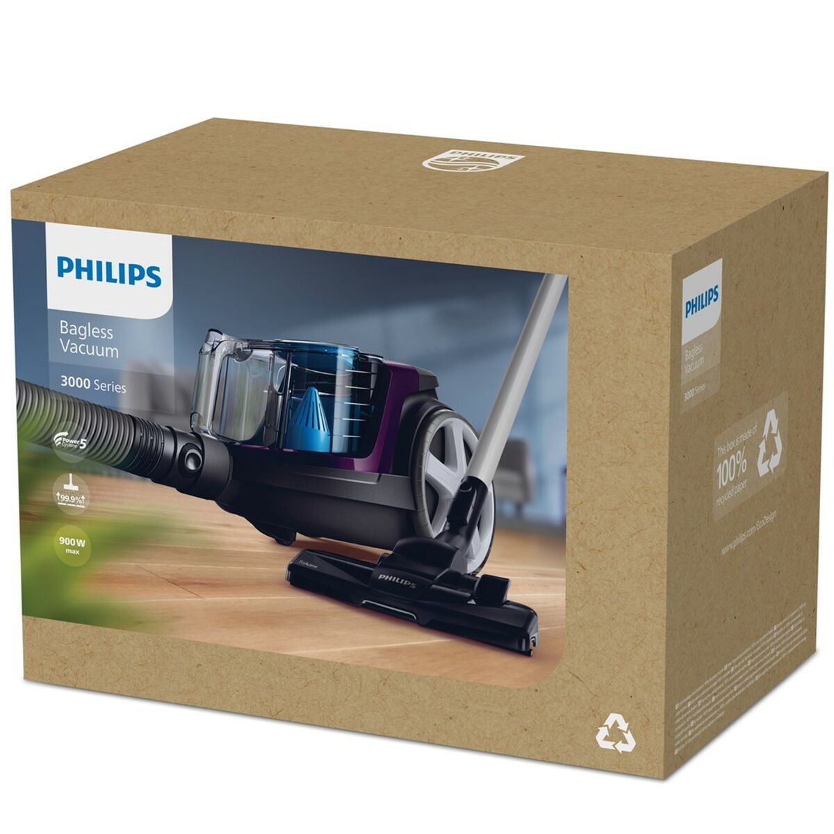 Aspirateur sans sac Philips FC9333/09 Bleu Noir Gris Pourpre 900 W 750 W - 4