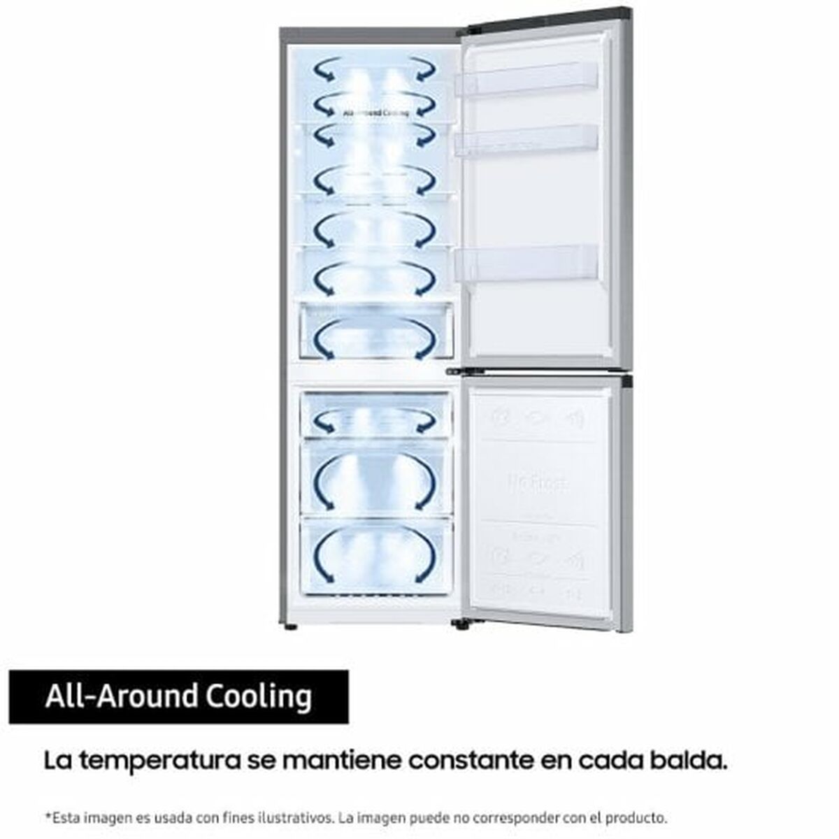 Réfrigérateur Combiné Samsung RB34C602DSA 186 Argenté 344 L - 2