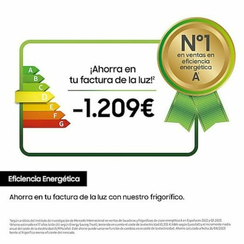 Réfrigérateur Combiné Samsung RB34C602DSA 186 Argenté 344 L - 8