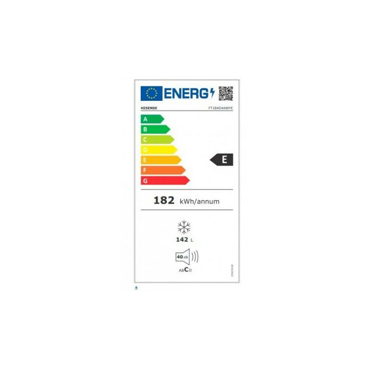Congélateur Hisense FT184D4AWYE - 2