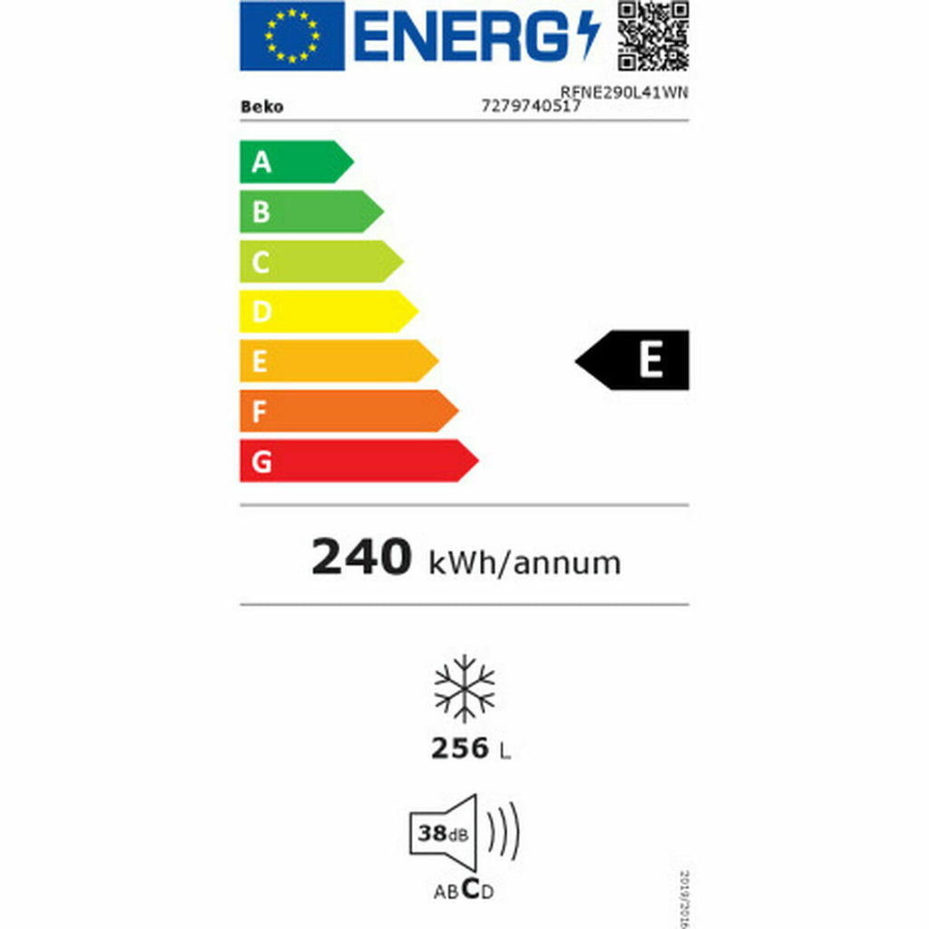 Congélateur BEKO RFNE290L41WN Blanc 256 l - 2