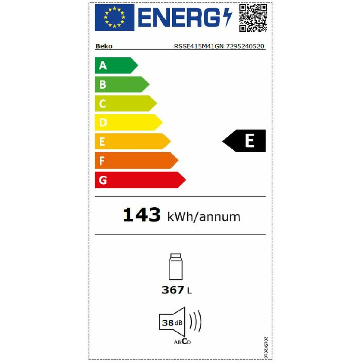 Réfrigérateur BEKO RSSE415M41GN Gris - 2